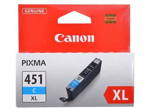 Картридж Canon CLI-451C XL для MG6340, MG5440, IP7240 . Голубой. 665 страниц.