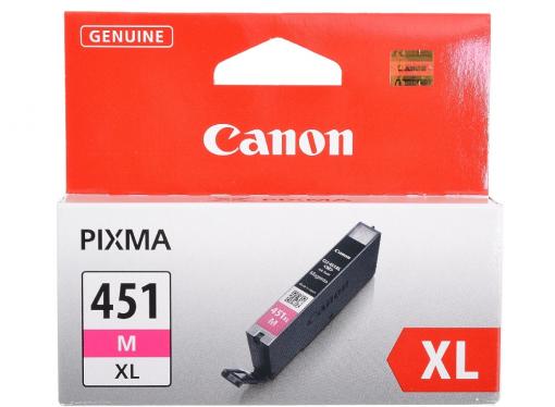 Картридж Canon CLI-451M XL для MG6340, MG5440, IP7240 . Пурпурный. 660 страниц.
