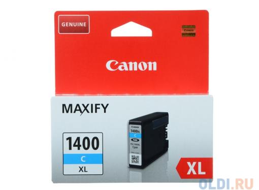 Картридж Canon PGI-1400XL C для MAXIFY МВ2040 и МВ2340. Голубой. 1020 страниц.