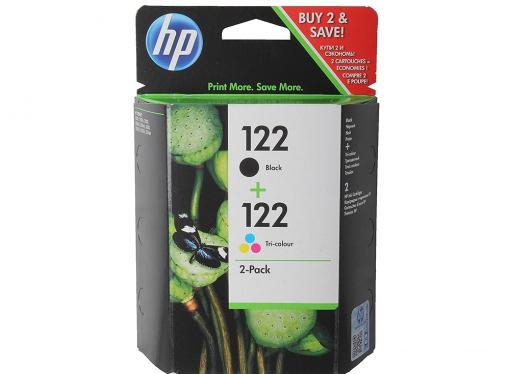 Комплект картриджей HP CR340HE (№122) (CH561HE + CH562HE) черный+ цветной   Deskjet 2050