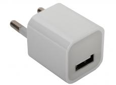Зарядное устройство/адаптер питания USB от эл.сети Orient PU-2301, выход 5В/1000мА, белый