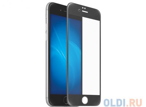 Закаленное стекло 3D с цветной рамкой (fullscreen) для iPhone 6/6S DF iColor-04 (black)