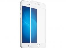 Закаленное стекло 3D с цветной рамкой (fullscreen) для iPhone 7 DF iColor-09 (white)