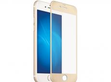 Закаленное стекло 3D с цветной рамкой (fullscreen) для iPhone 7 Plus DF iColor-10 (gold)