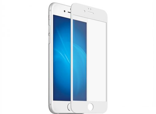 Защитное стекло для Samsung Galaxy S6 Edge с цветной рамкой (white), DF