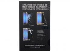 Закаленное стекло 3D с цвет.рамкой (fullscreen) для Samsung Galaxy Note 7 DF sColor-09 (black)