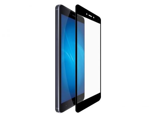 Закаленное стекло с цветной рамкой (fullscreen) для Xiaomi Redmi Note 4X DF xiColor-10 (black)