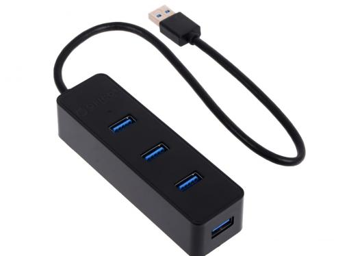 Концентратор USB Orico W5PH4-U3 (черный) USB 3.0 x 4