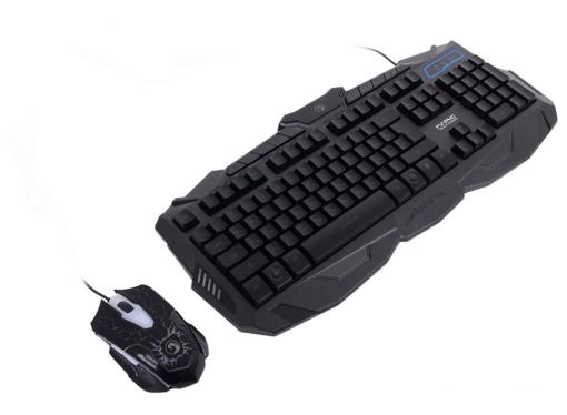 Клавиатура + Мышь игровой комплект MARVO KM400 (KM800), подсветка, кабель 1.5 м. клавиатура: 104 кл. 10 мультимедиа кл. мышь: 2400dpi, 6 кн.