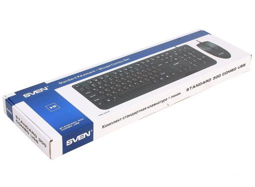 Набор клавиатура + мышь SVEN Standard 300 Combo USB черный