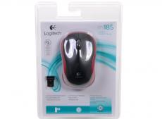 Мышь (910-002240) Logitech Wireless Mouse M185, Red