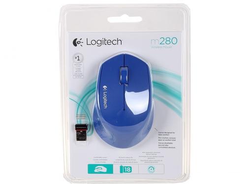 Мышь (910-004290) Logitech Wireless Mouse M280 Blue EWR