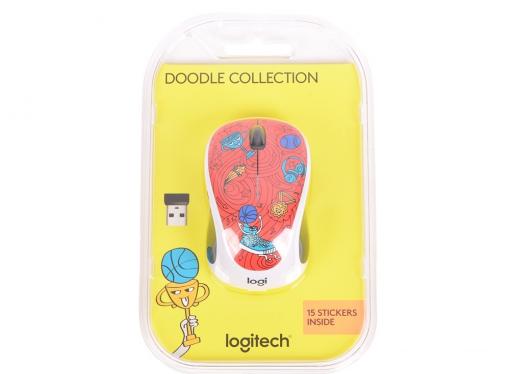 Мышь (910-005054) Logitech Wireless Mouse M238 Doodle Collection CHAMPION CORAL