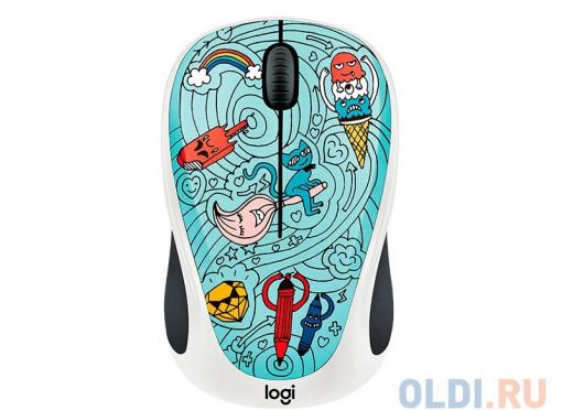 Мышь (910-005055) Logitech Wireless Mouse M238 Doodle Collection BAE-BEE BLUE