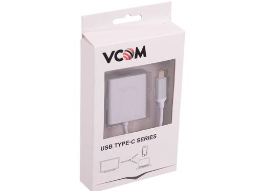 Кабель-адаптер USB 3.1 Type-Cm - HDMI A(f) 3840x2160@60Hz, 10Gbps , 0,15m VCOM (CU423M)