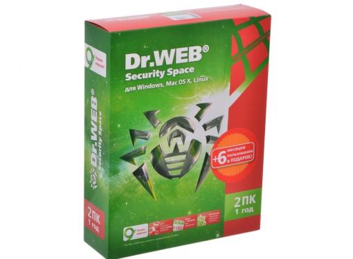 Антивирус Dr. Web Security Space (BHW-B-12M-2-A3) 2 ПК на 12 мес