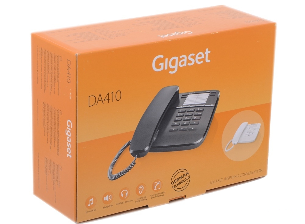 Телефон Gigaset DA410  Black (проводной)