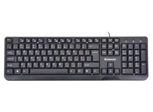 Клавиатура Defender проводная OfficeMate HM-710 черный, полноразмерная