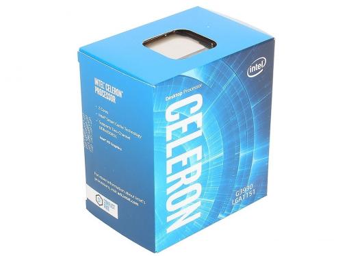 Процессор Intel Celeron G3930 BOX (TPD 51W, 2/2, Kaby Lake, 2.90 GHz, 2Mb, LGA1151)