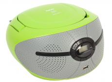 Аудиомагнитола BBK BX195U зеленый/серый