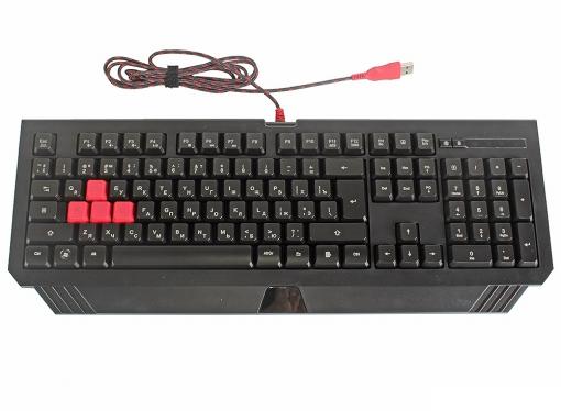 Клавиатура игровая A4Tech Bloody B120, USB 104 кл 1mc,ход 1.5 мм, кабель 1.9м подсветка, 4 резин кнопки