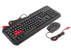 Клавиатура + мышь A4Tech Bloody Q1100 (Q100+S2) черный USB Gamer