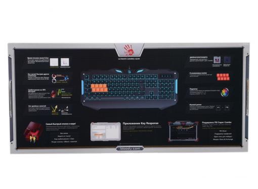 Клавиатура A4Tech Bloody B328 черная USB Multimedia Gamer LED