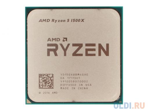 Процессор AMD Ryzen 5 1500X OEM 65W, 4C/8T, 3.7Gh(Max), 18MB(L2-2MB+L3-16MB), AM4 (YD150XBBM4GAE)