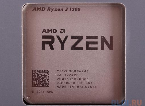 Процессор AMD Ryzen 3 1200 BOX 65W, 4C/4T, 3.4Gh(Max), 10MB(L2-2MB+L3-8MB), AM4 (YD1200BBAEBOX)