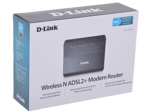 Маршрутизатор D-Link DSL-2740U/RA/U1A Беспроводной маршрутизатор ADSL2+ с поддержкой Ethernet WAN