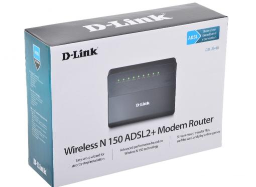 Маршрутизатор D-Link DSL-2640U/RA/U2A ADSL внешний беспроводной Ethernet роутер, 802.11n,  4xLAN, 1xADSL, сплиттер, Annex A