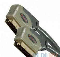Кабель SCART вилка - SCART вилка 3м Belsis BW1578 Silver, межблочный, 21 pin