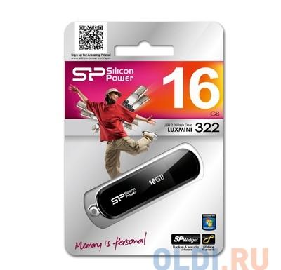 USB флешка Silicon Power LuxMini 322 Black 16GB (SP016GBUF2322V1K)
