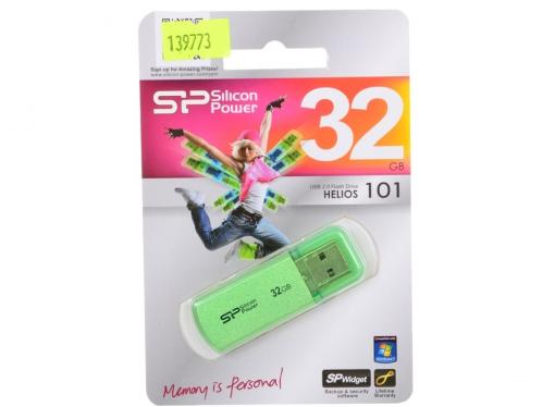 USB флешка Silicon Power Helios 101 Green 32GB (SP032GBUF2101V1N)