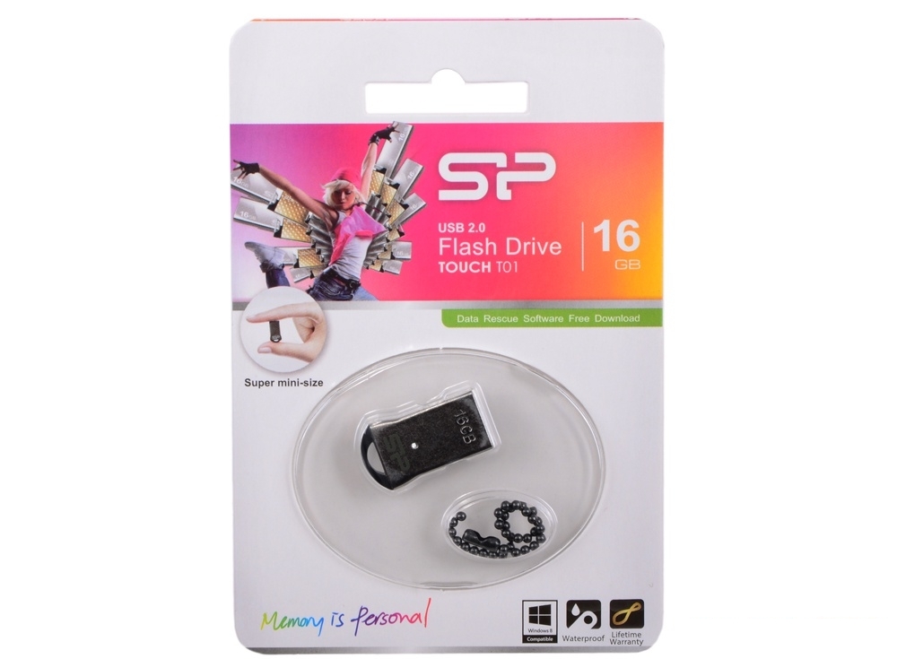 USB флешка Silicon Power Touch T01 Black 16GB (SP016GBUF2T01V1K)
