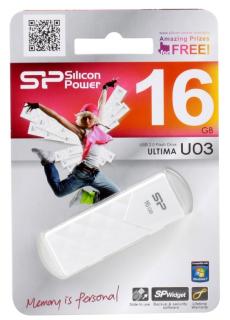 USB флешка Silicon Power Ultima U03 White 16GB (SP016GBUF2U03V1W)