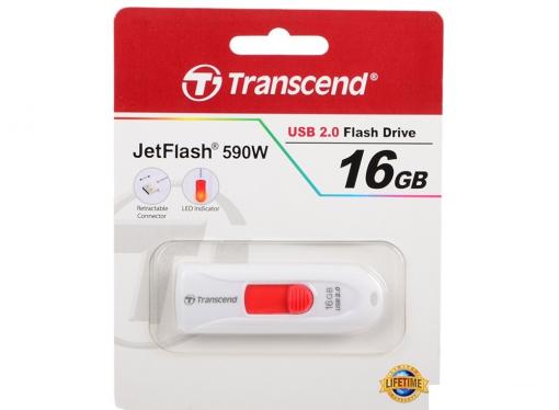 Флешка USB 16Gb Transcend JetFlash 590 TS16GJF590W белый