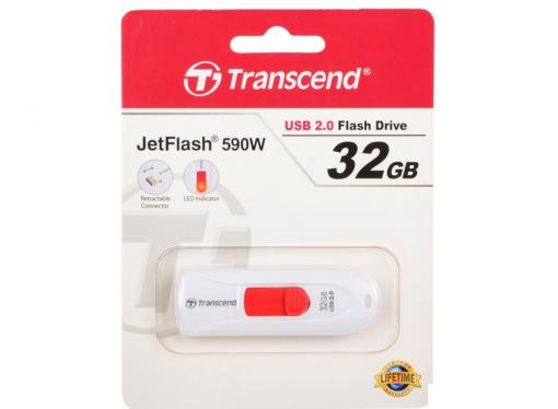 Флешка USB 32Gb Transcend JetFlash 590 TS32GJF590W белый
