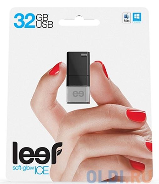 USB флешка 32GB (USB 2.0) Leef Ice Black (LFICE-032BLR)