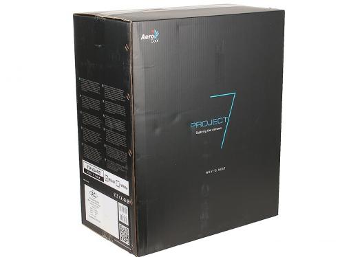 Корпус Aerocool P7-C1 Black , ATX, без БП, с окном, 8 вариантов подсветки, 2x USB2.0, 2x USB3.0, SD карт-ридер.