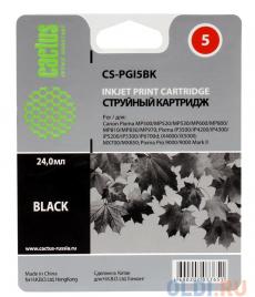 Картридж Cactus CS-PGI5BK для CANON PIXMA MP470/ MP500/ MP520/ MP530/ MP600/ MP800/ MP810/ MP830/ MP979; iP3500/ iP4200/ iP4300/ iP5200/ iP5300/ iP670