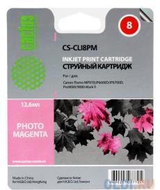 Картридж CACTUS CS-CLI8PM Canon PIXMA MP970; iP6600D/ iP6700D; Pro9000/ 9000 Mark II, светло-пурпурный, 450 стр., 13 мл.