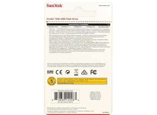 USB флешка SanDisk Cruzer Dial 64GB (SDCZ57-064G-B35)