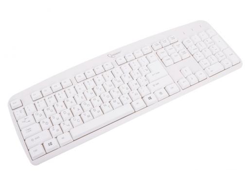 Клавиатура Gembird KB-8350U, USB, белый, лазерная гравировка символов