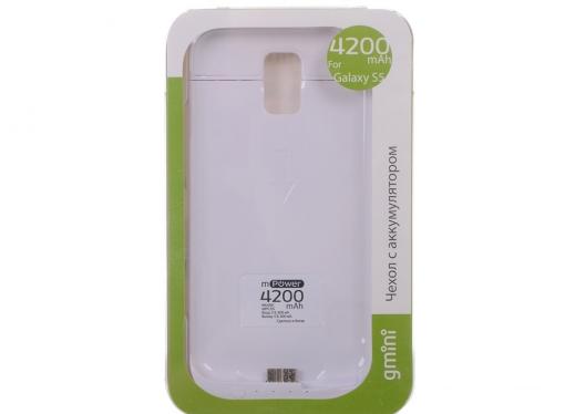 Чехол с аккумулятором Gmini mPower Case MPCS5 White, для Galaxy S5, 4200mAh