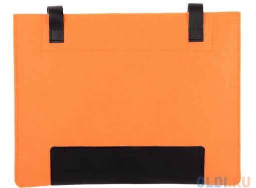 Чехол IQ Format с кожаными вставками на кнопках оранжевый с черным
