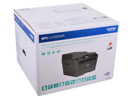 МФУ Brother MFC-L2720DWR лазерный, принтер/ сканер/ копир/ факс, A4, 30стр/мин, дуплекс, ADF, 64Мб, USB, LAN, WiFi