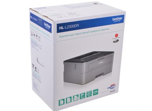 Принтер Brother HL-L2300DR лазерный, A4, 26стр/мин, дуплекс, 8Мб, USB