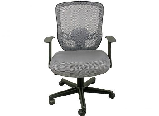 Кресло офисное COLLEGE HLC-0420-1C-1 серый ткань, сетчатый акрил, 120 кг, крестовина и подлокотники черный пластик. (ШxГxВ), см 65x63x94-104