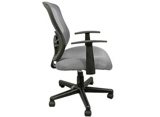 Кресло офисное COLLEGE HLC-0420-1C-1 серый ткань, сетчатый акрил, 120 кг, крестовина и подлокотники черный пластик. (ШxГxВ), см 65x63x94-104